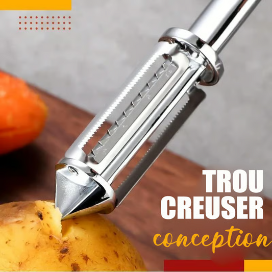 🔥Éplucheur multifonction en acier inoxydable🔥Un seul appareil pour répondre à tous les besoins de la cuisine