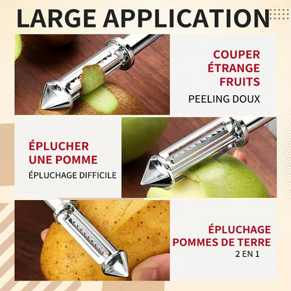 🔥Éplucheur multifonction en acier inoxydable🔥Un seul appareil pour répondre à tous les besoins de la cuisine