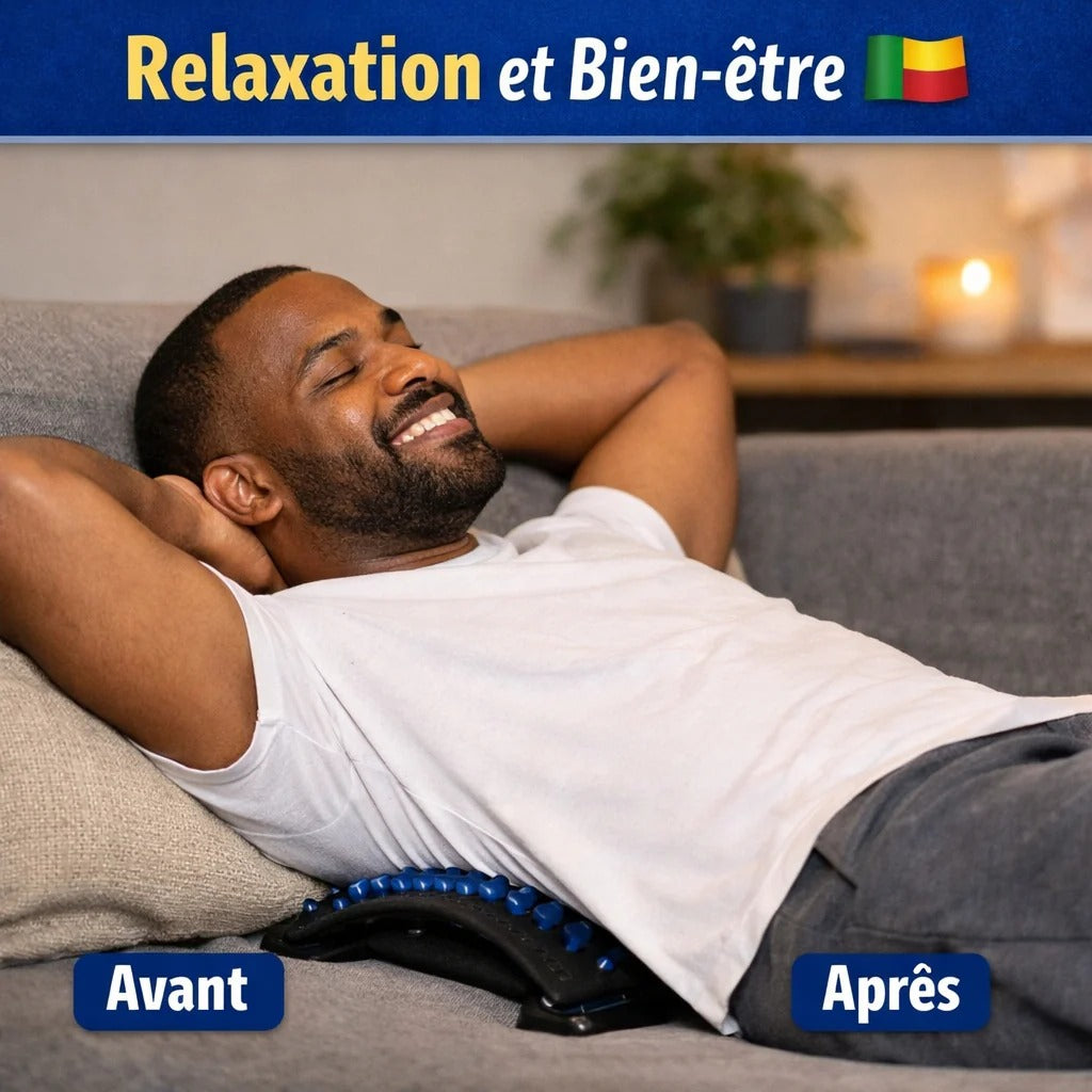 Masseur lombaire portable multifonction: soulager votre dos et dégraisser votre ventre partout, à tout moment !