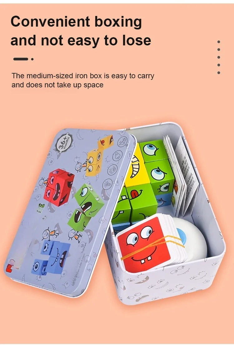 🧩 ACHETEZ 3 - RECEVEZ 1 GRATUIT ! 🎭 Puzzle 5D Changement de Visages - Jeu Familial Interactif, Stimule la Créativité et la Logique des Enfants 👨‍👩‍👧‍👦✨