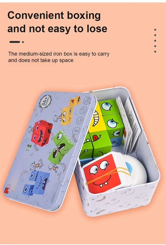 🧩 ACHETEZ 3 - RECEVEZ 1 GRATUIT ! 🎭 Puzzle 5D Changement de Visages - Jeu Familial Interactif, Stimule la Créativité et la Logique des Enfants 👨‍👩‍👧‍👦✨