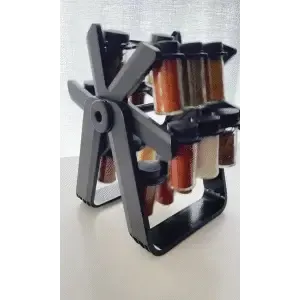 Organisateur d’Épices Rotatif 18 Bouteilles – Rangez, tournez, assaisonnez en un geste !