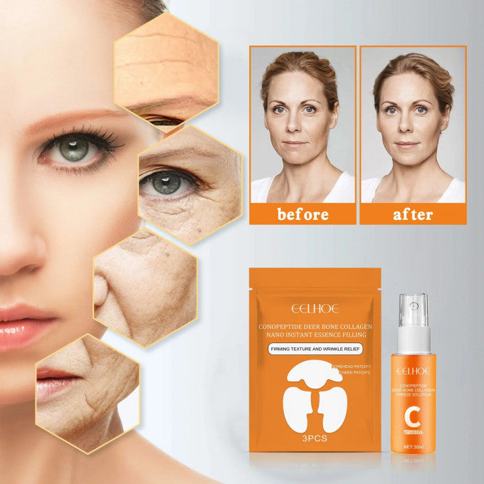 Kit de Soin Visage au Collagène ( Patch facial + Spray hydratant )