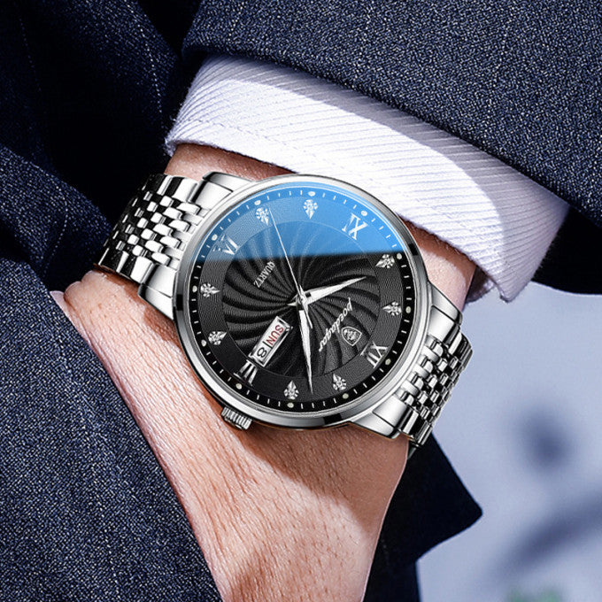 ✅ Offre limitée – Montres de luxe 2024 en acier inoxydable brillant étanche pour Homme 💯 GR – C
