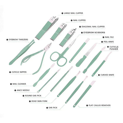 Ensemble de coupe-ongles exquis (16 pièces)