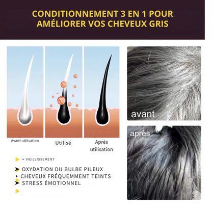 Shampooing d'huile pour éliminer les cheveux et barbes  blanche 500ml (demi litre)