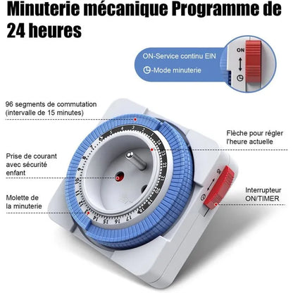 Programmateur de Prise Électrique 24h – Économisez l’électricité automatiquement