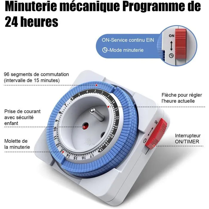 🔌 Programmateur de Prise Électrique 24h  Économisez l’électricité automatiquement – sans effort