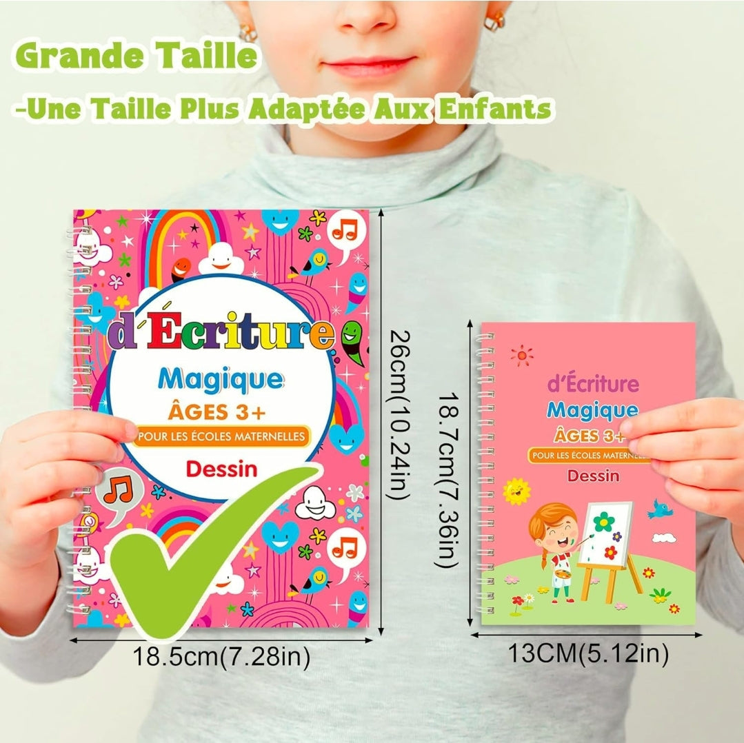 Pack Cahier pour Maternelle au CE1 : Écriture en 14 Jours – 4 Cahiers, 1 Stylo, 10 Recharges à 10 900 FCFA