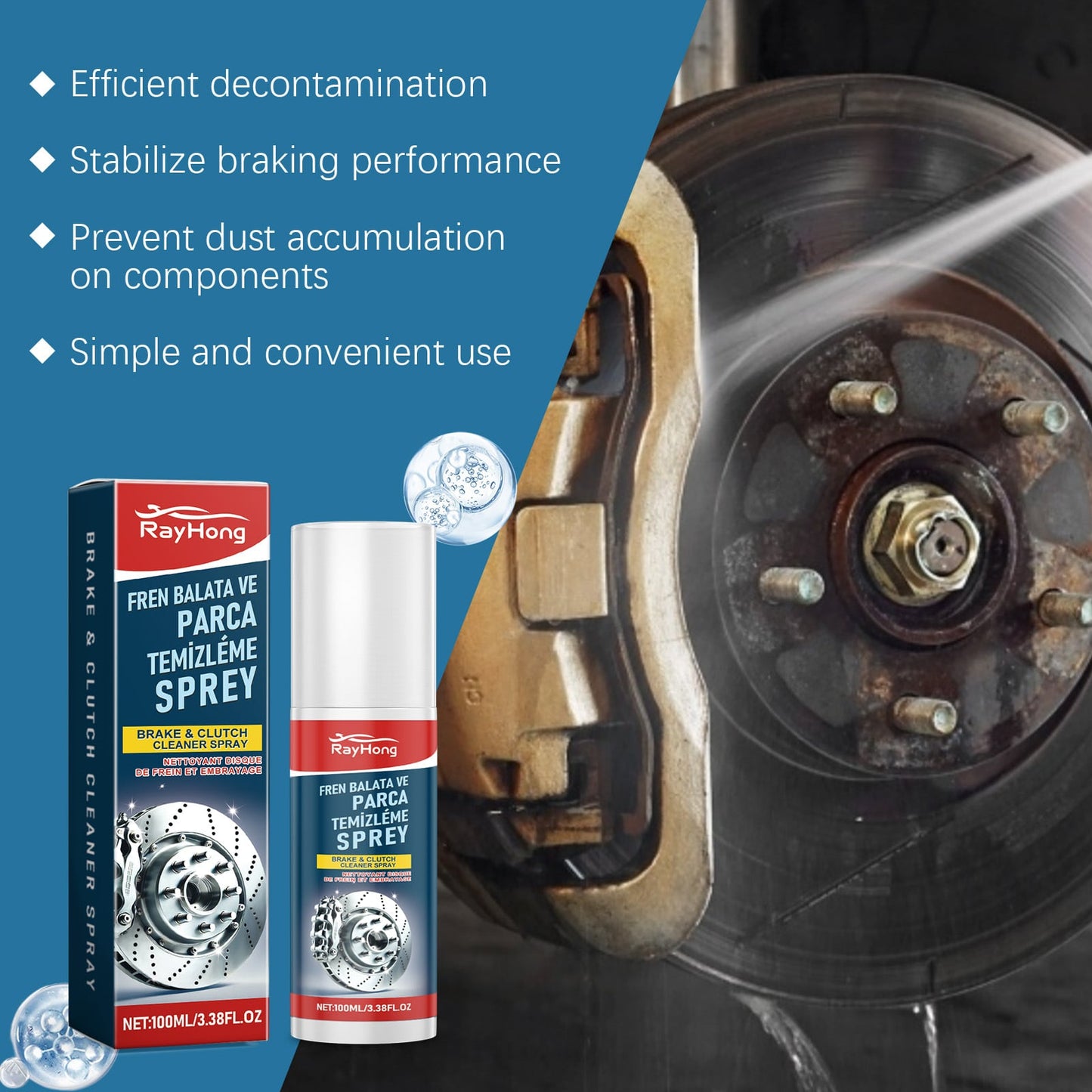 Spray nettoyant pour freins efficace et durable