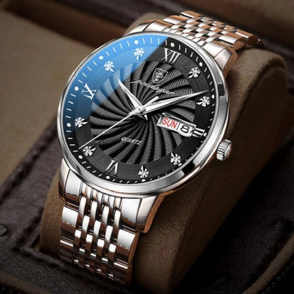 ✅ Offre limitée – Montres de luxe 2024 en acier inoxydable brillant étanche pour Homme 💯 GR – C
